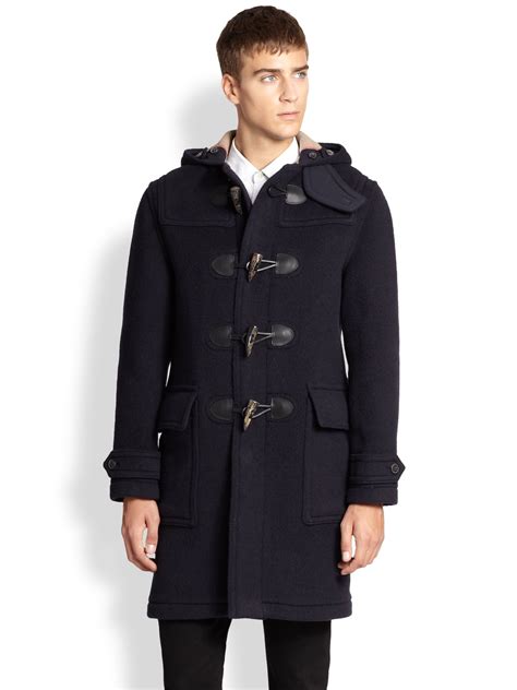 double-faced wool duffle coat burberry|Burberry duffle coat men.